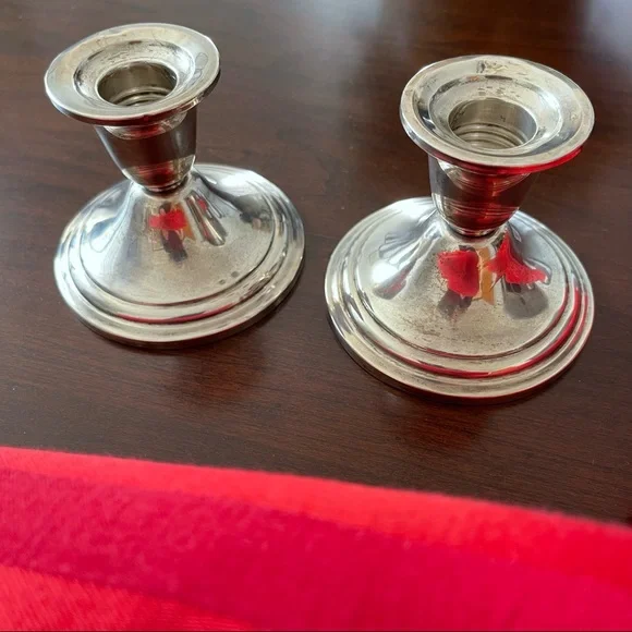 Newport sterling candle holders on sale